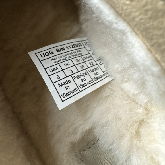 UGG Tazz Driftwood Platform womens shoes 1122553 Slippers Suede Size 5 Excellent - Picture 8 of 10